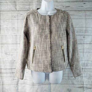 Lilla P Womens Tweed Jacket Sz Medium‎ Red Black